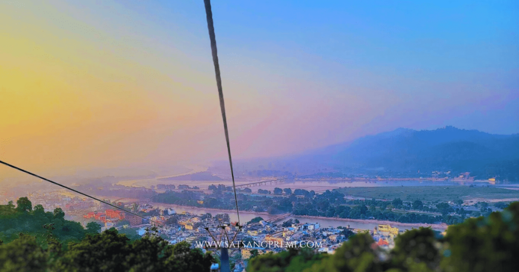 Ropeway view of Manda Devi temple