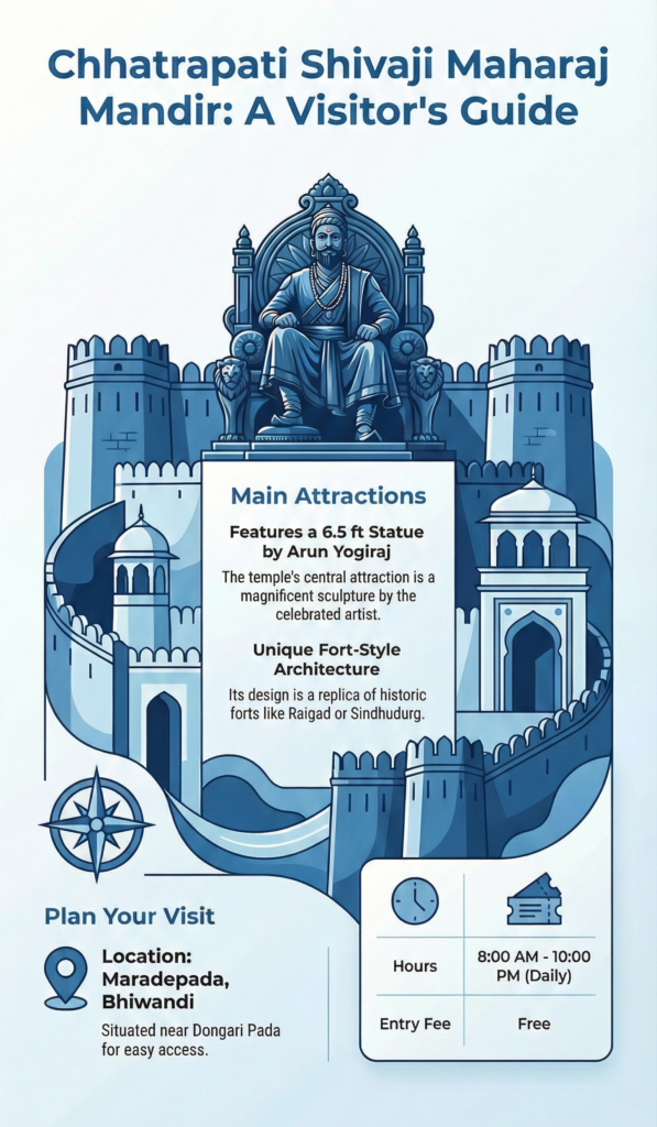 Chhatrapati Shivaji Maharaj Mandir Bhiwandi Timings & Address - Infographic Detail