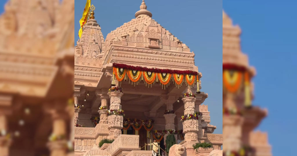 lluminated view of Shree Dwarkadhish Temple Virar