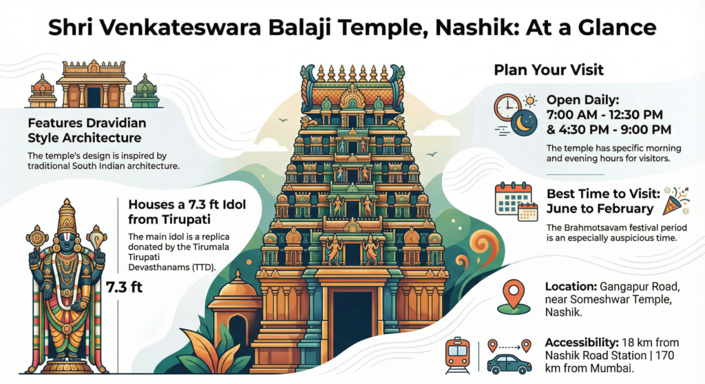 Shri Vyankatesh Balaji Mandir Nashik Infographic